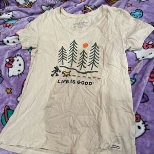 Life Is Good Cream Adventure Tee